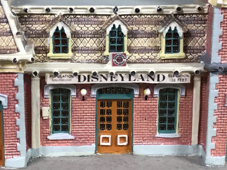 Rare HAND SIGNED By Robert Olszewski First Edition Disneyland's Main Street Station Train Attraction Miniature Replica With Certificate Of Authenticity And Box DL009 Disneyland Main Street USA (Note: Slight Damage To Left Tunnel - Estimate $600-$1,000) [Photo 15]