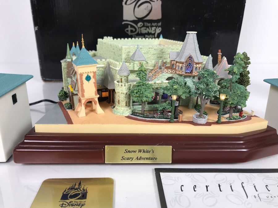 Rare HAND SIGNED By Robert Olszewski First Edition Disneyland's Snow White's Scary Adventure Fantasyland Attraction Miniature Replica With 2 Scenes, Certificate Of Authenticity And Box DL1010 (Last One Sold For $1,500) [Photo 5]