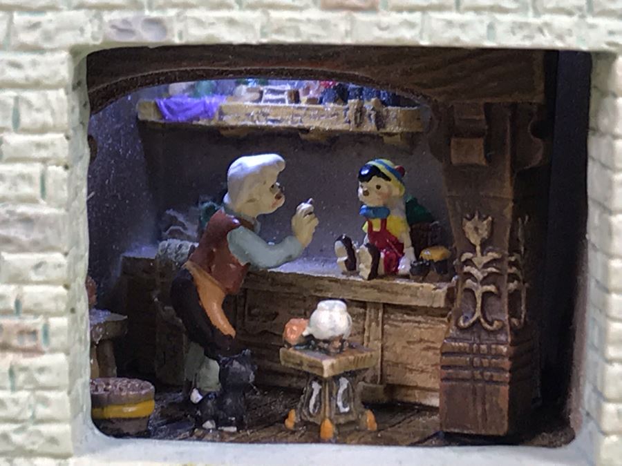 Rare HAND SIGNED By Robert Olszewski First Edition Disneyland's Pinocchio's Daring Journey Fantasyland Attraction Miniature Replica With 2 Scenes, Certificate Of Authenticity And Box DL1011 (Last One Sold For $1,700) [Photo 3]