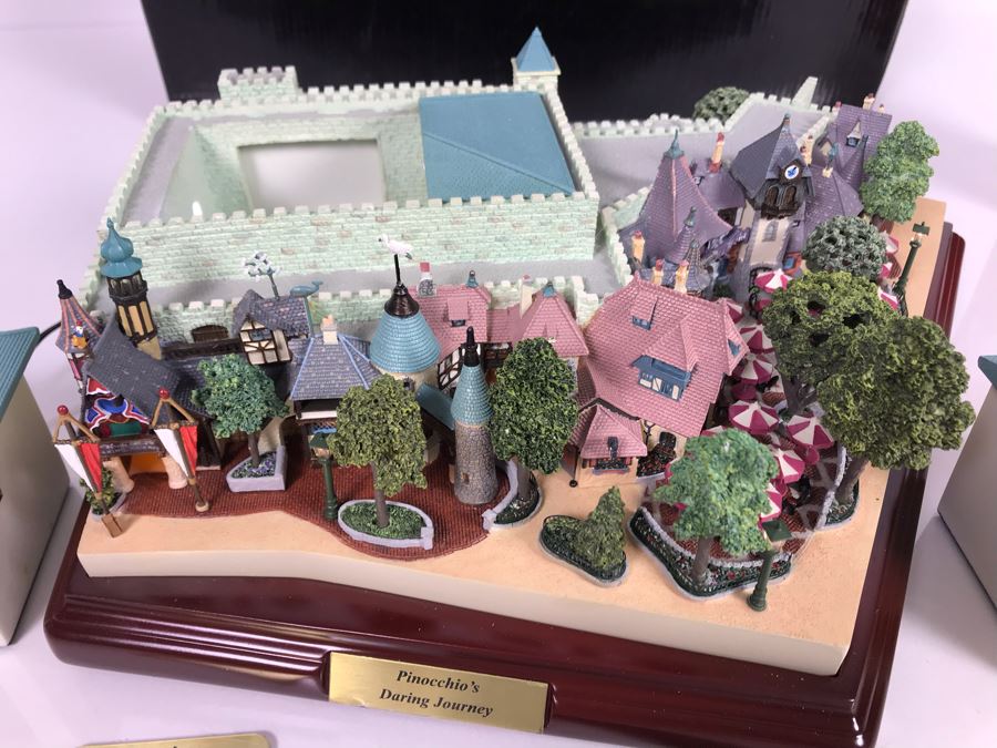 Rare HAND SIGNED By Robert Olszewski First Edition Disneyland's Pinocchio's Daring Journey Fantasyland Attraction Miniature Replica With 2 Scenes, Certificate Of Authenticity And Box DL1011 (Last One Sold For $1,700) [Photo 7]