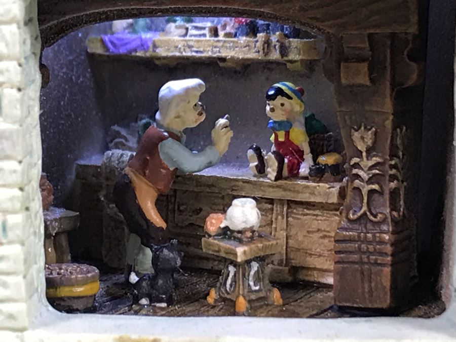 Rare HAND SIGNED By Robert Olszewski First Edition Disneyland's Pinocchio's Daring Journey Fantasyland Attraction Miniature Replica With 2 Scenes, Certificate Of Authenticity And Box DL1011 (Last One Sold For $1,700) [Photo 25]