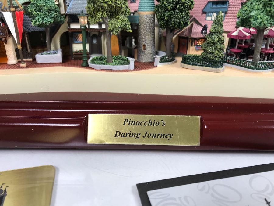 Rare HAND SIGNED By Robert Olszewski First Edition Disneyland's Pinocchio's Daring Journey Fantasyland Attraction Miniature Replica With 2 Scenes, Certificate Of Authenticity And Box DL1011 (Last One Sold For $1,700) [Photo 8]