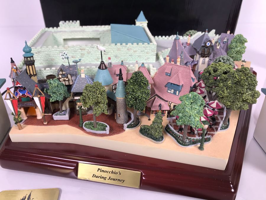 Rare HAND SIGNED By Robert Olszewski First Edition Disneyland's Pinocchio's Daring Journey Fantasyland Attraction Miniature Replica With 2 Scenes, Certificate Of Authenticity And Box DL1011 (Last One Sold For $1,700) [Photo 6]