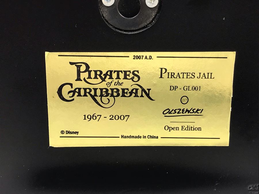 Robert Olszewski Disneyland's Pirates Of The Carribbean Pirates Jail Scene Gallery Of Light Attraction Miniature Replica With Certificate Of Authenticity And Box DP-GL001 (Last One Sold For $950) [Photo 6]