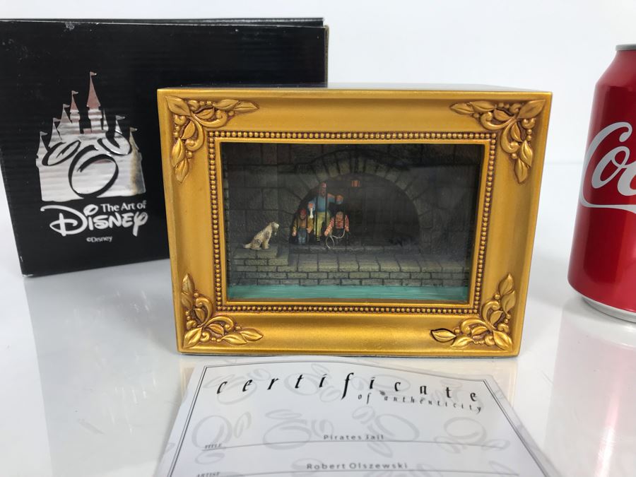 Robert Olszewski Disneyland's Pirates Of The Carribbean Pirates Jail Scene Gallery Of Light Attraction Miniature Replica With Certificate Of Authenticity And Box DP-GL001 (Last One Sold For $950) [Photo 2]
