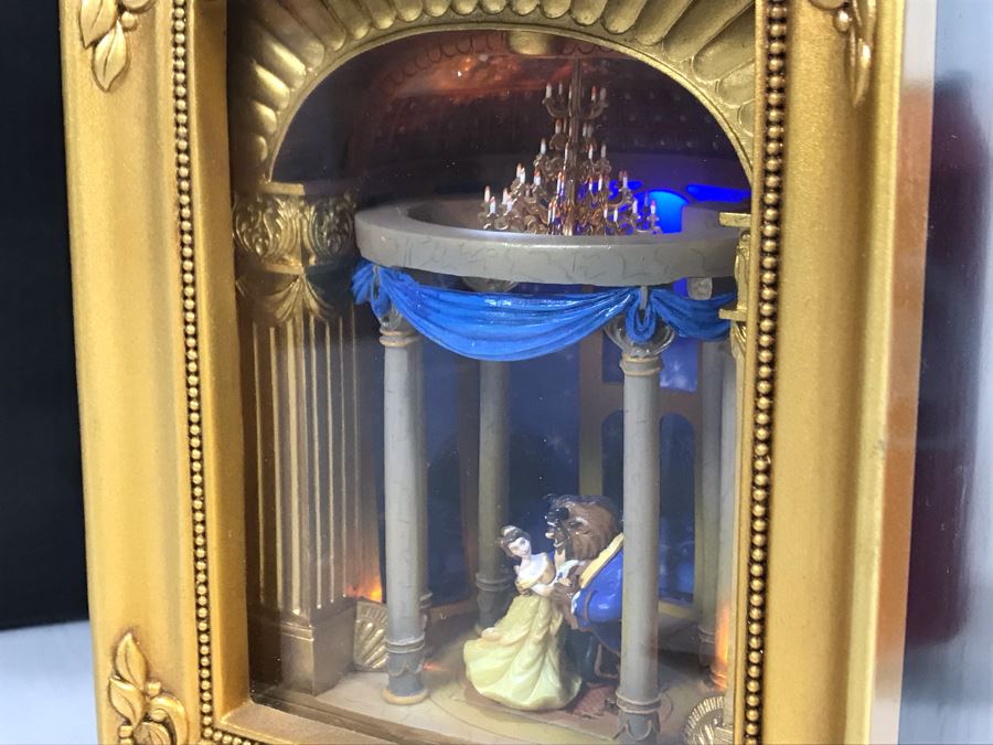Robert Olszewski Disney's Belle Dances With The Beast From Beauty And The Beast Scene Gallery Of Light With Certificate Of Authenticity And Box DP-GL004 (Estimate $100-$200) [Photo 8]