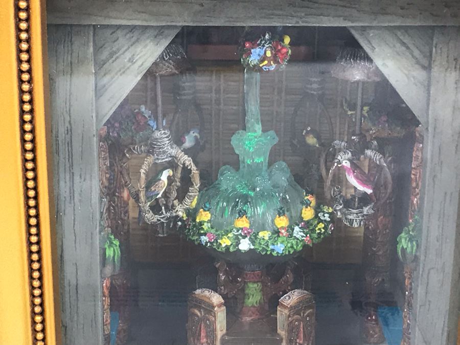 Rare HAND SIGNED By Robert Olszewski Limited Edition 500 Disneyland's Enchanted Tiki Room 45th Anniversary Scene Gallery Of Light With Certificate Of Authenticity And Box DP-GL011 [Photo 3]