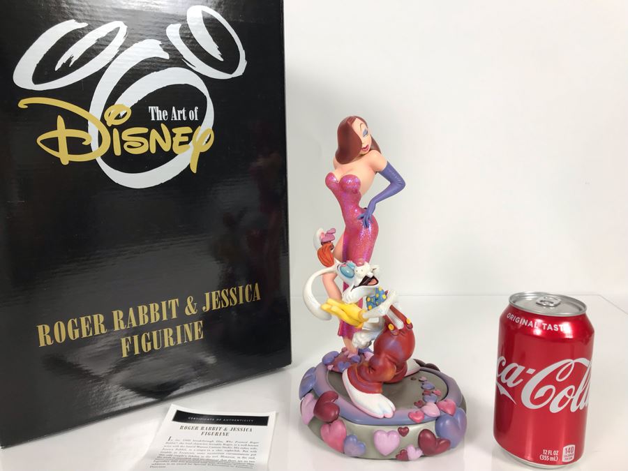 Roger Rabbit & Jessica Figurine From The Film Who Framed Roger Rabbit? Art Of Disney With Box By Mark And Rita Dornan [Photo 5]
