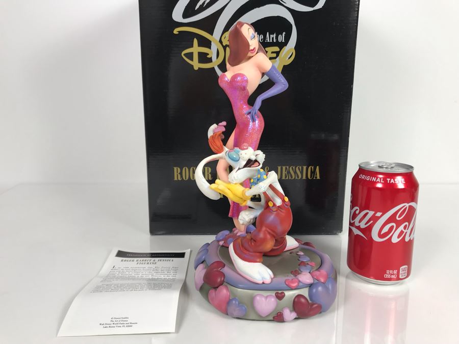 Roger Rabbit & Jessica Figurine From The Film Who Framed Roger Rabbit? Art Of Disney With Box By Mark And Rita Dornan [Photo 1]