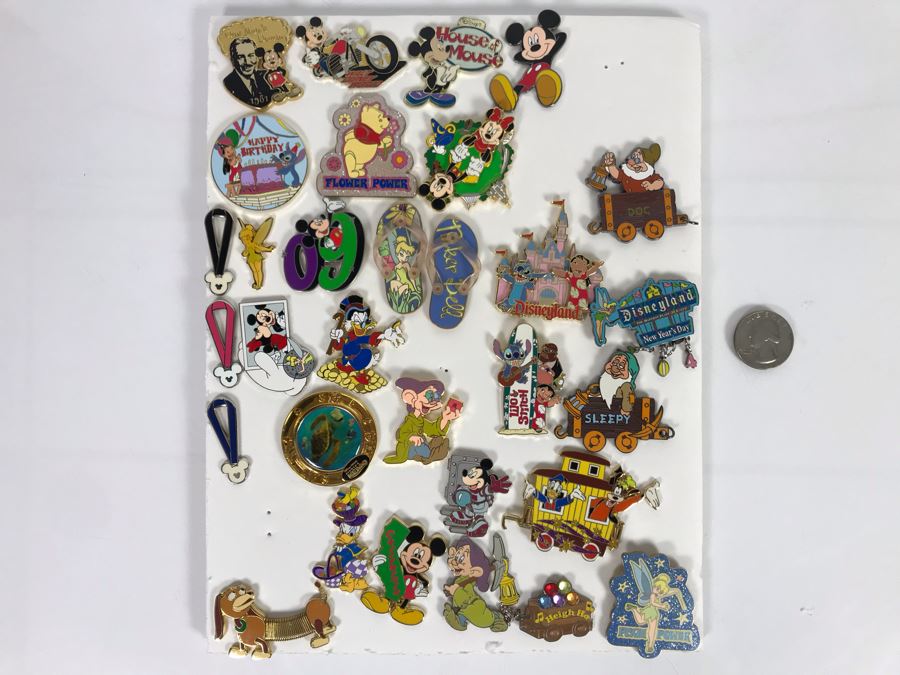 Collection Of Walt Disney Disneyland Pins Trading Pins [Photo 3]