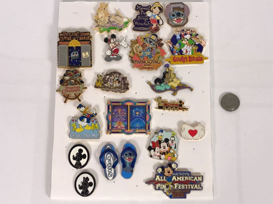 Collection Of Walt Disney Disneyland Pins Trading Pins [Photo 3]