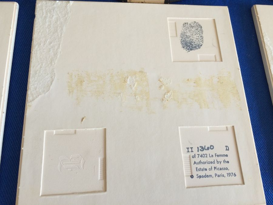 PICASSO Tiles - La Femme - Limited Edition Authorized by the Estate of Picasso, Spadem, Paris, 1976 [Photo 18]