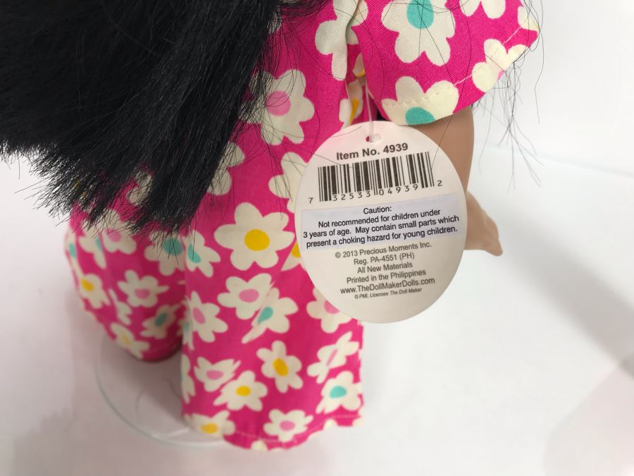 HAND SIGNED By Linda Rick Disney Parks Precious Moments Lilo Hawaiian Disney Doll Item No. 4939 With Acrylic Display Case [Photo 7]