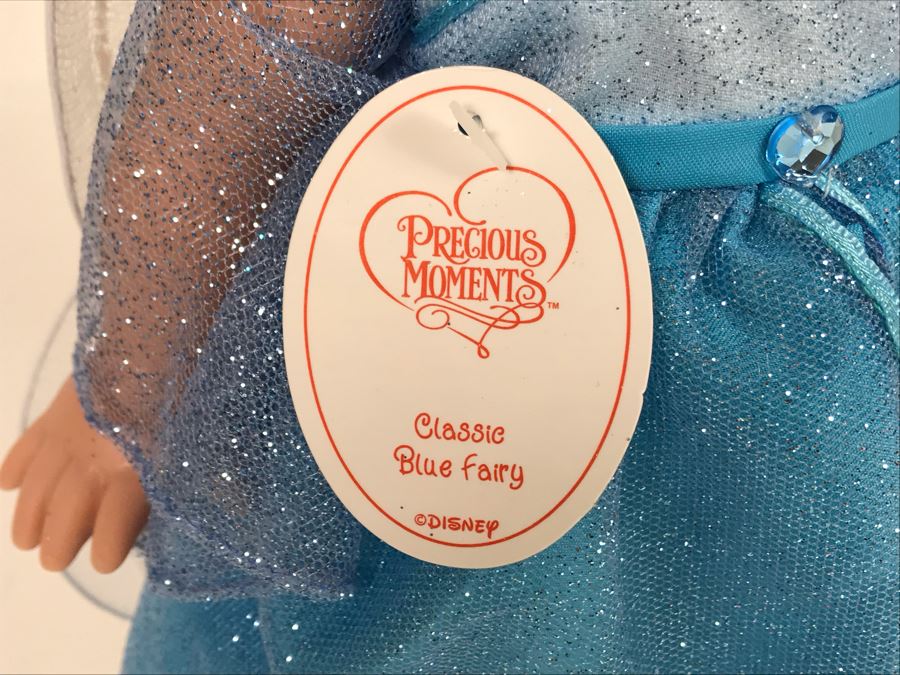 HAND SIGNED By Linda Rick Disney Parks Precious Moments Classic Blue Fairy Disney Doll Item No. 5858 With Acrylic Display Case [Photo 7]