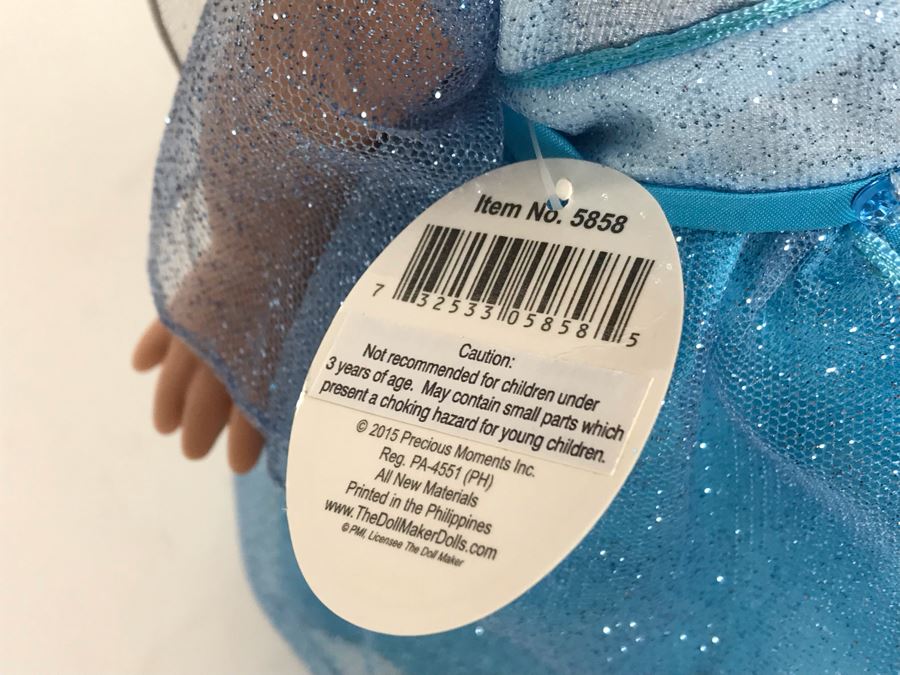 HAND SIGNED By Linda Rick Disney Parks Precious Moments Classic Blue Fairy Disney Doll Item No. 5858 With Acrylic Display Case [Photo 11]