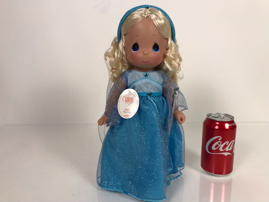 HAND SIGNED By Linda Rick Disney Parks Precious Moments Classic Blue Fairy Disney Doll Item No. 5858 With Acrylic Display Case [Photo 5]