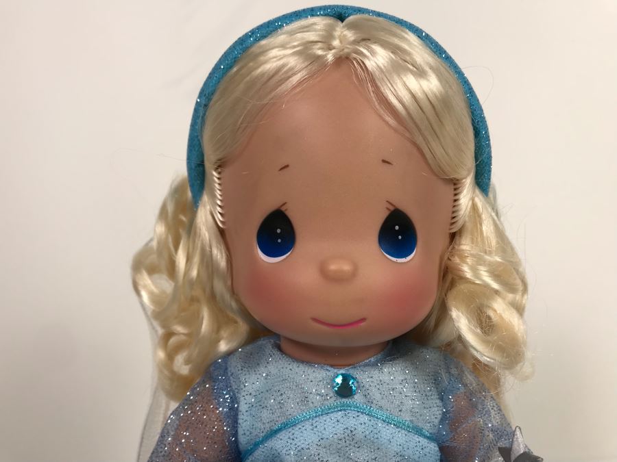 HAND SIGNED By Linda Rick Disney Parks Precious Moments Classic Blue Fairy Disney Doll Item No. 5858 With Acrylic Display Case [Photo 6]