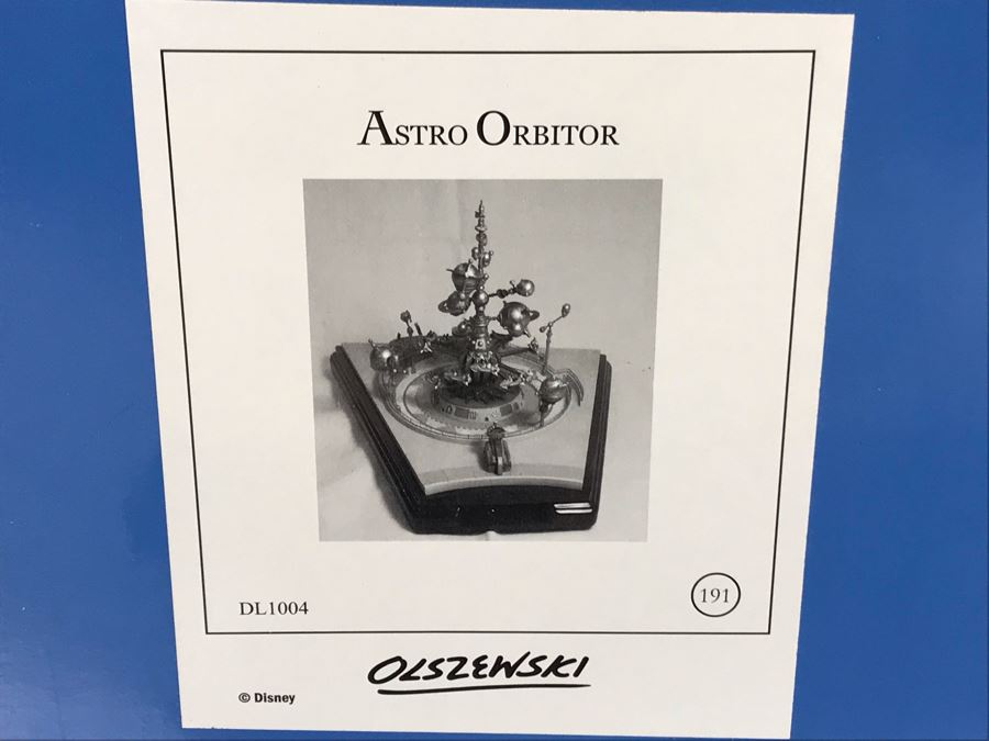 HAND SIGNED By Robert Olszewski Astro Orbitor Disneyland Main Street, USA Disney Theme Park Attraction Miniature Model With Box - Client Had Orbitor Mechanized But Not Rotating When Tested [Photo 19]