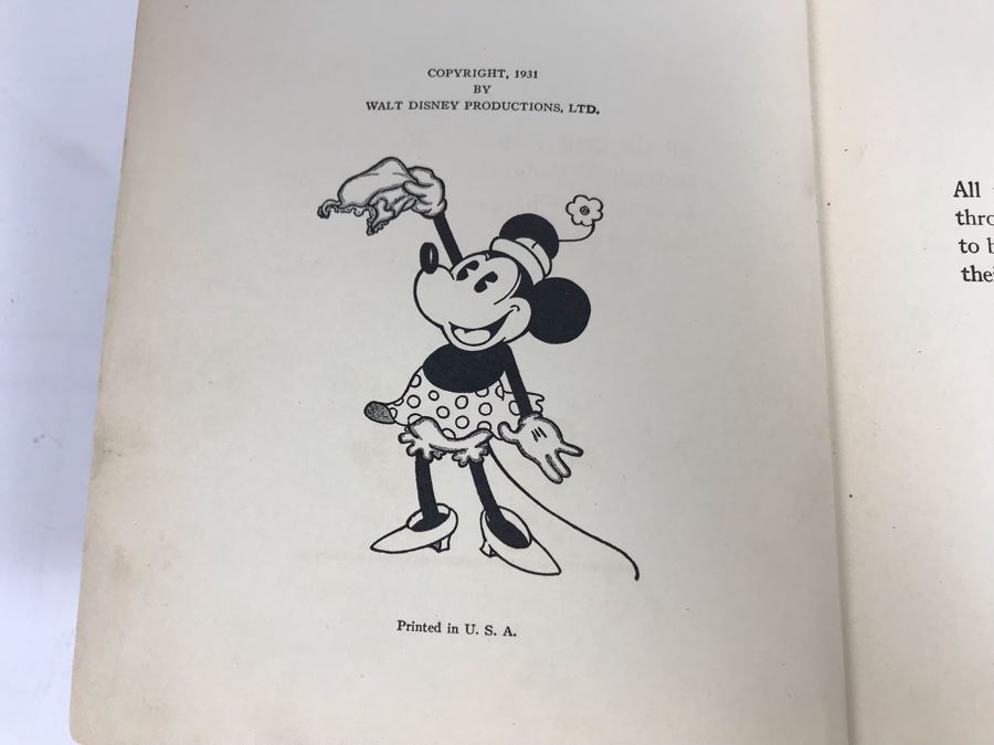 Vintage 1931 Book Mickey Mouse Movie Stories Story And Illustrations By Staff Of Walt Disney Studio David McKay Company [Photo 9]