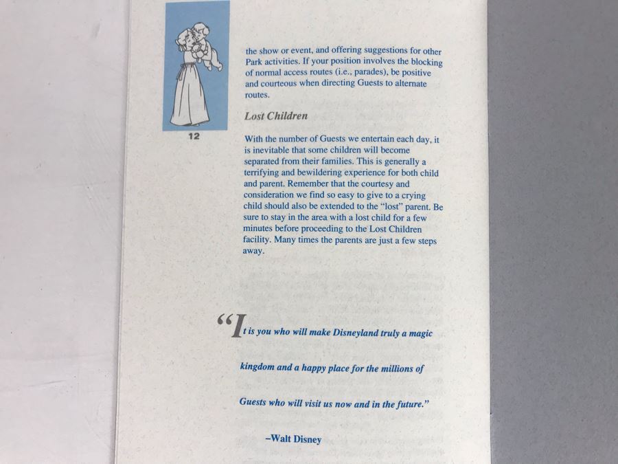 Disneyland Ephemera New Employee Courtesy Standards [Photo 6]