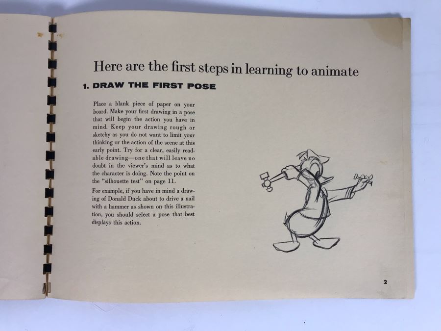 Rare Walt Disney's Tips On Animation Book By Walt Disney Published By The Art Corner At Disneyland (Originally Sold At Disneyland Opening Year) [Photo 4]