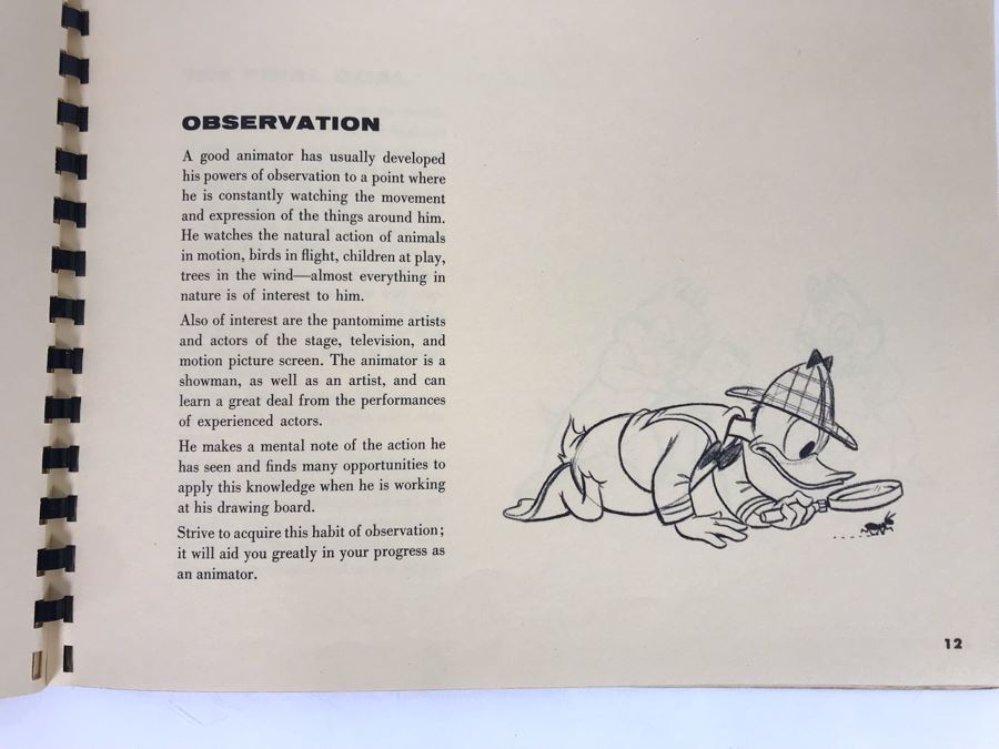 Rare Walt Disney's Tips On Animation Book By Walt Disney Published By The Art Corner At Disneyland (Originally Sold At Disneyland Opening Year) [Photo 14]