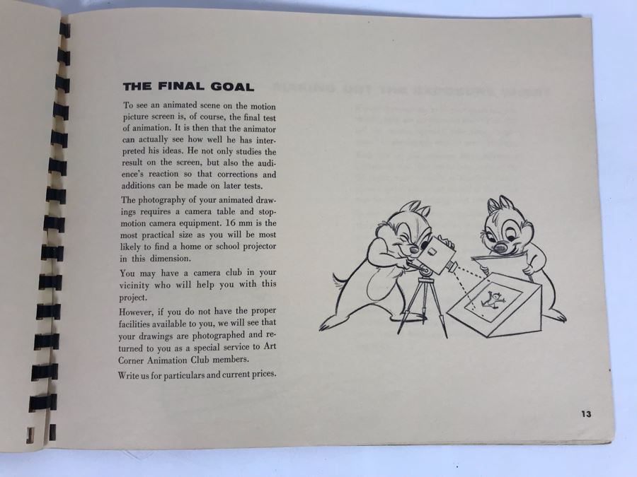 Rare Walt Disney's Tips On Animation Book By Walt Disney Published By The Art Corner At Disneyland (Originally Sold At Disneyland Opening Year) [Photo 15]