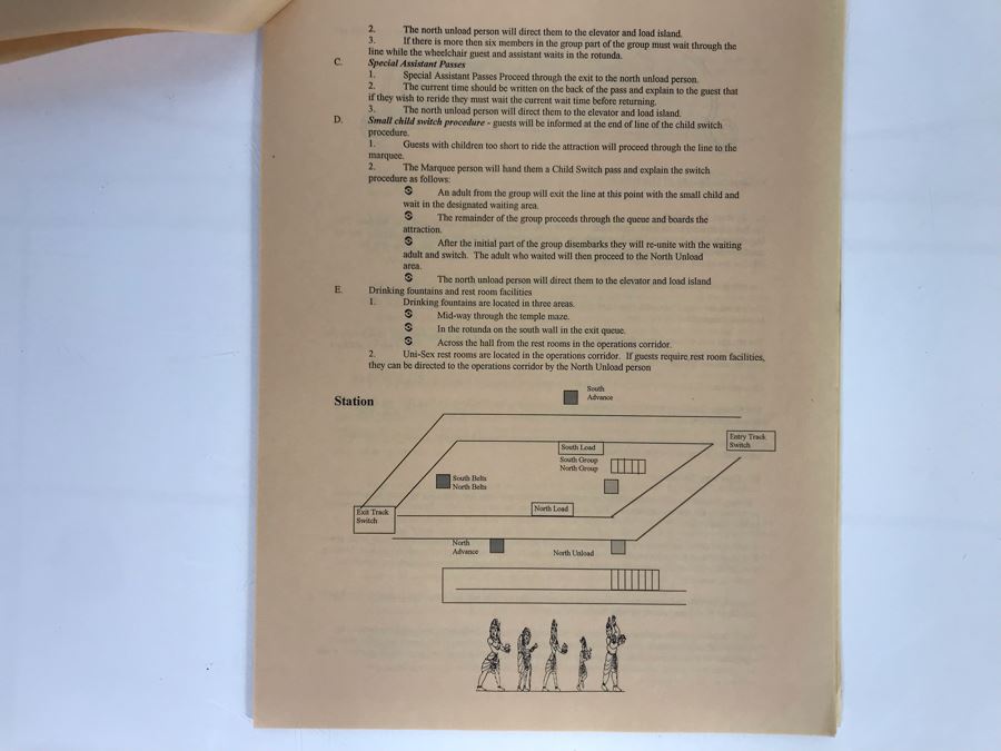 Disneyland Ephemera Indiana Jones Adventure Amusement Park Ride Operating Manual And Information [Photo 7]