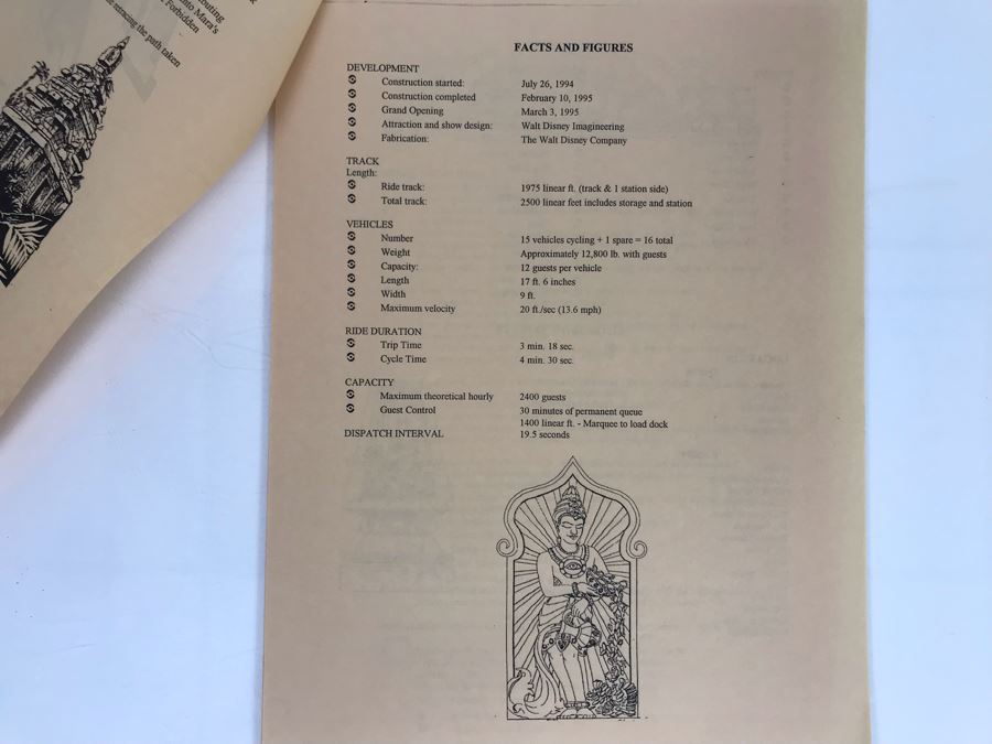 Disneyland Ephemera Indiana Jones Adventure Amusement Park Ride Operating Manual And Information [Photo 3]