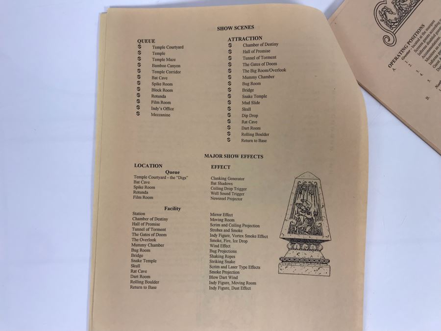 Disneyland Ephemera Indiana Jones Adventure Amusement Park Ride Operating Manual And Information [Photo 4]