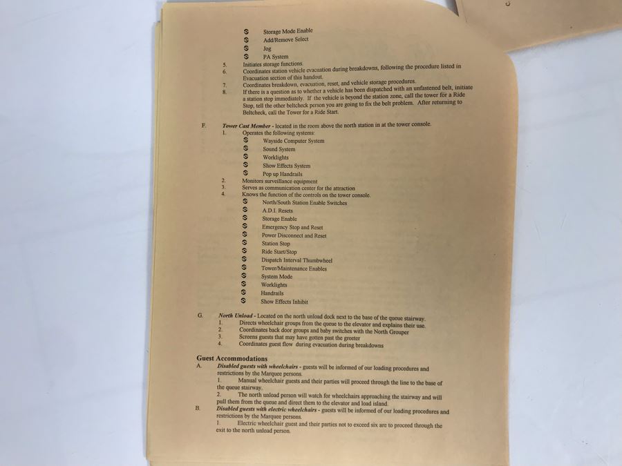 Disneyland Ephemera Indiana Jones Adventure Amusement Park Ride Operating Manual And Information [Photo 6]