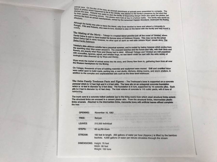 Disneyland Ephemera Disneyland Enchanted Tiki Room Attraction Show Information Spiel [Photo 7]