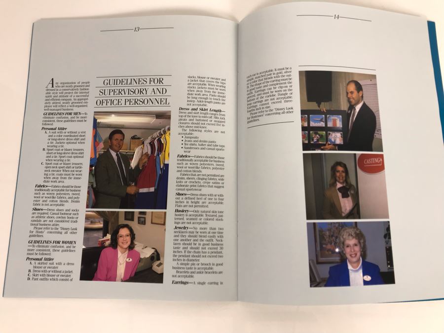 Disneyland Ephemera Disneyland The 'Disney Look' Employee Book 1987 [Photo 9]