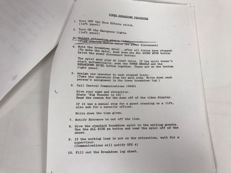 Disneyland Ephemera Big Thunder Mountain Railroad Amusement Park Ride Operating Manual And Information [Photo 14]