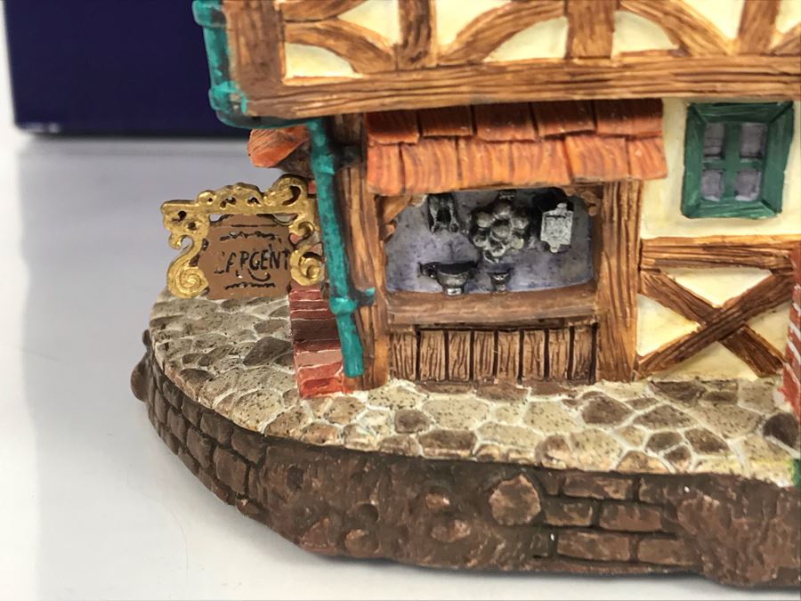 L'Argent French Village From Disney's Beauty And The Beast Village Figurine With Box (Residual Museum Wax On Bottom) [Photo 7]