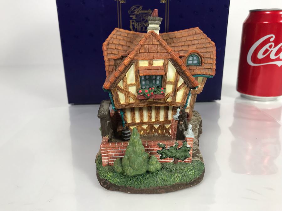 L'Argent French Village From Disney's Beauty And The Beast Village Figurine With Box (Residual Museum Wax On Bottom) [Photo 4]
