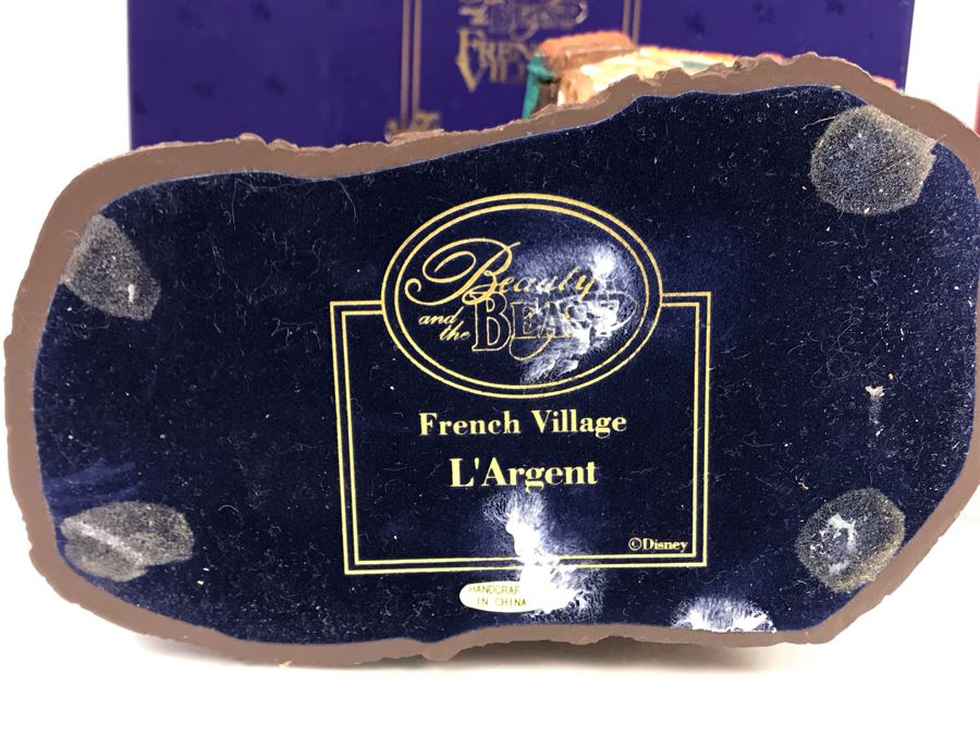 L'Argent French Village From Disney's Beauty And The Beast Village Figurine With Box (Residual Museum Wax On Bottom) [Photo 9]