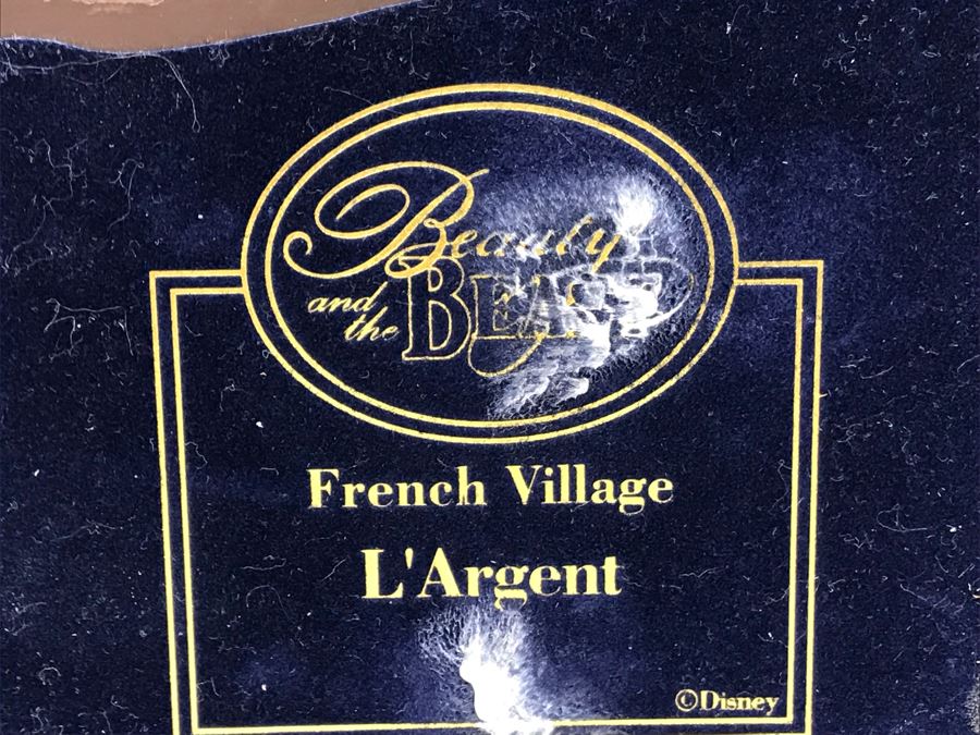 L'Argent French Village From Disney's Beauty And The Beast Village Figurine With Box (Residual Museum Wax On Bottom) [Photo 10]