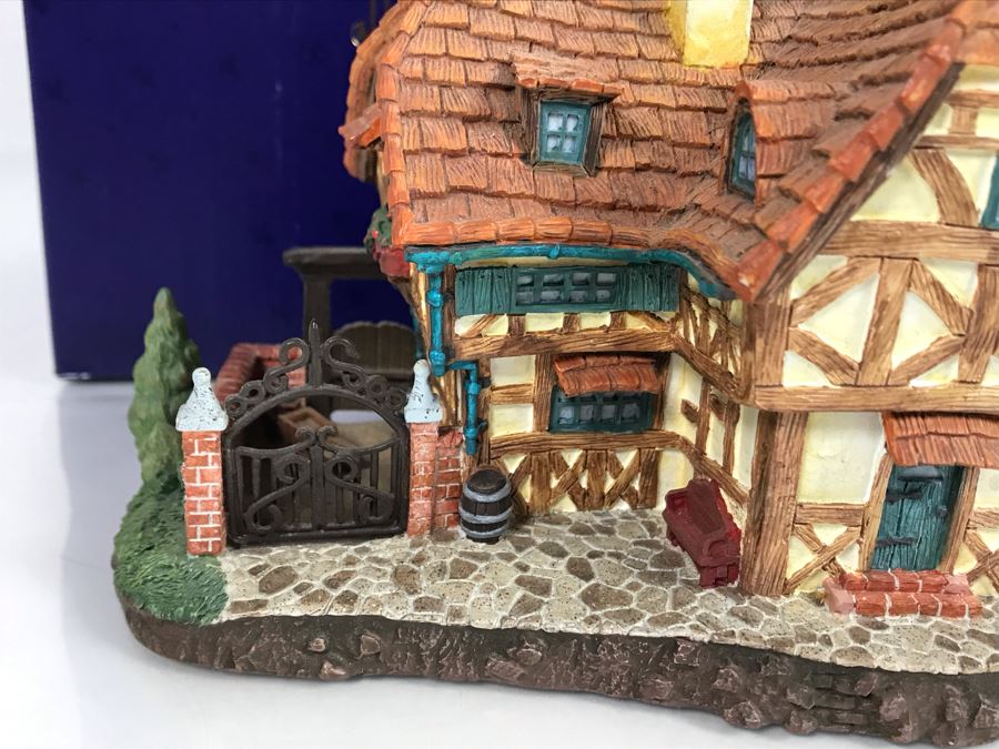 L'Argent French Village From Disney's Beauty And The Beast Village Figurine With Box (Residual Museum Wax On Bottom) [Photo 3]