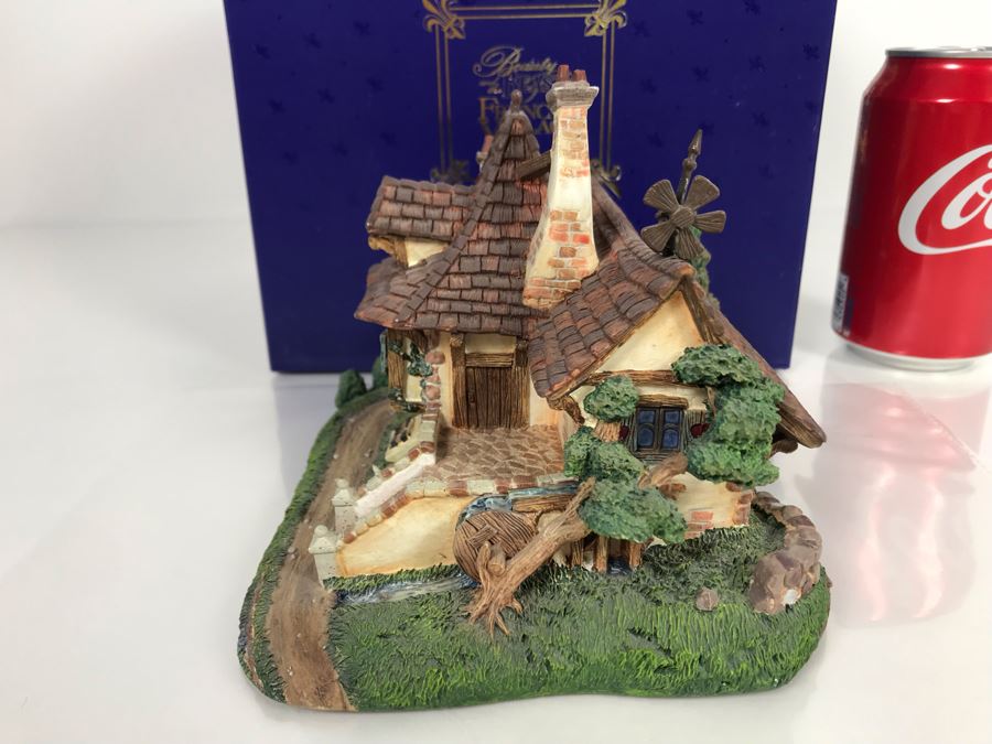 Belle & Maurice's Cottage French Village From Disney's Beauty And The Beast Village Figurine With Box (Residual Museum Wax On Bottom) [Photo 3]