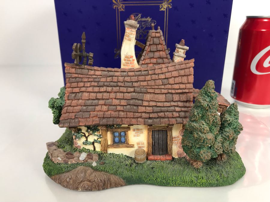 Belle & Maurice's Cottage French Village From Disney's Beauty And The Beast Village Figurine With Box (Residual Museum Wax On Bottom) [Photo 4]