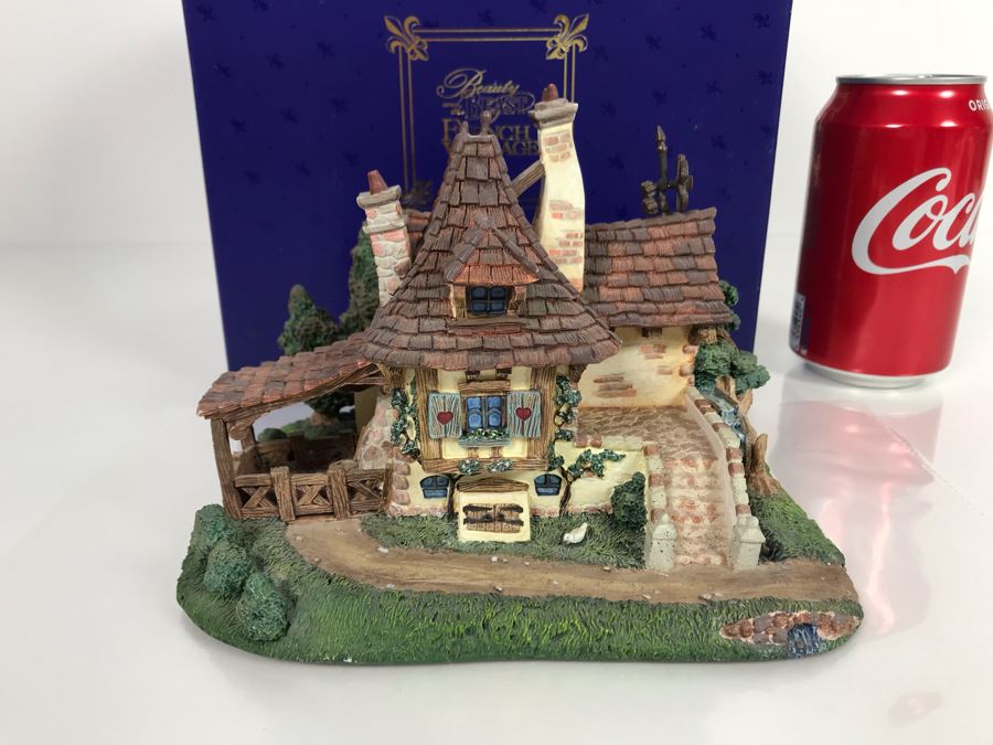 Belle & Maurice's Cottage French Village From Disney's Beauty And The Beast Village Figurine With Box (Residual Museum Wax On Bottom) [Photo 2]