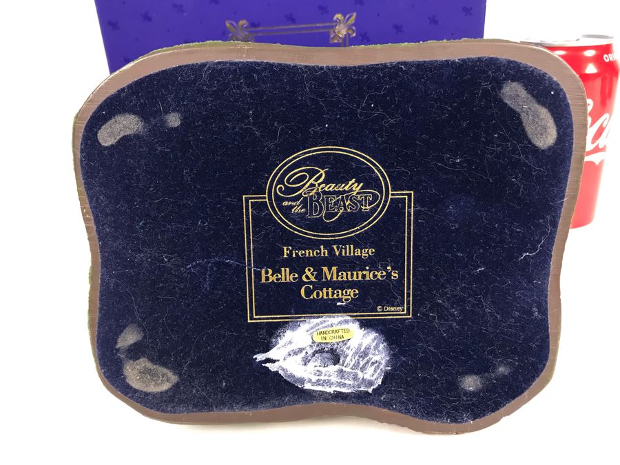 Belle & Maurice's Cottage French Village From Disney's Beauty And The Beast Village Figurine With Box (Residual Museum Wax On Bottom) [Photo 6]
