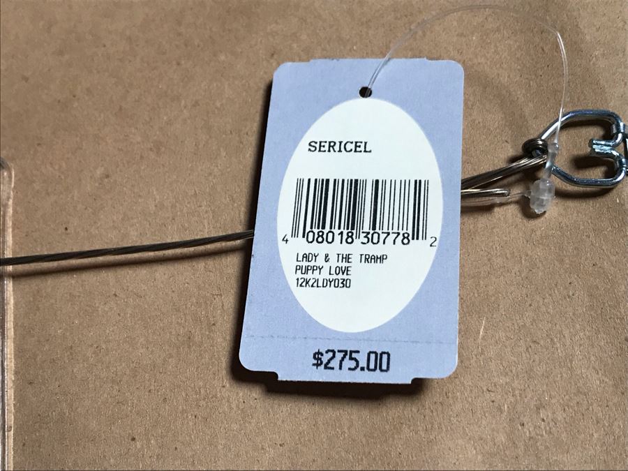 Limited Edition Walt Disney Sericel Puppy Love From Lady And The Tramp Framed Edition Size 5,000 With Certificate Of Authenticity 13 X 10 [Photo 9]