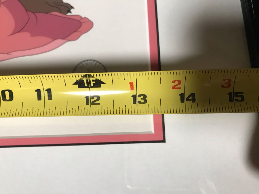 Limited Edition Walt Disney Sericel Cozy Couple From Beauty And The Beast Framed Edition Size 5,000 With Certificate Of Authenticity 13.5 X 10 [Photo 12]