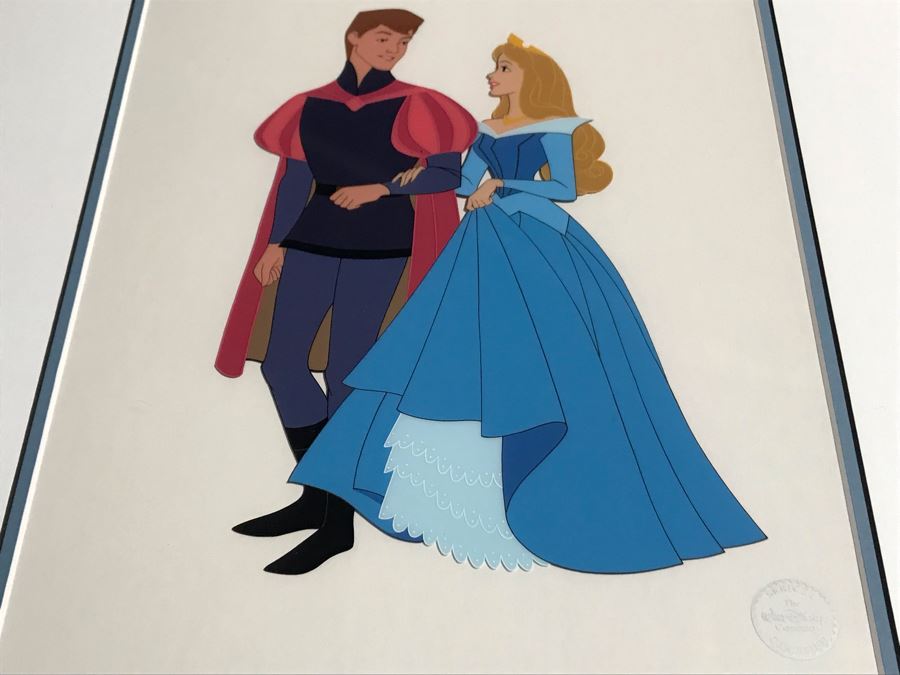 Limited Edition Walt Disney Sericel Phillip And Aurora From Sleeping Beauty Framed Edition Size 5,000 With Certificate Of Authenticity 10 X 13 [Photo 4]