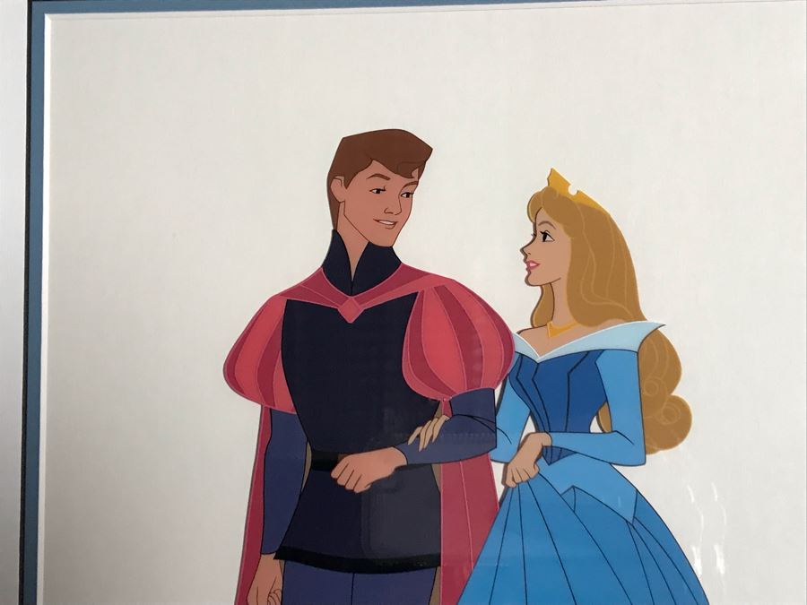Limited Edition Walt Disney Sericel Phillip And Aurora From Sleeping Beauty Framed Edition Size 5,000 With Certificate Of Authenticity 10 X 13 [Photo 3]
