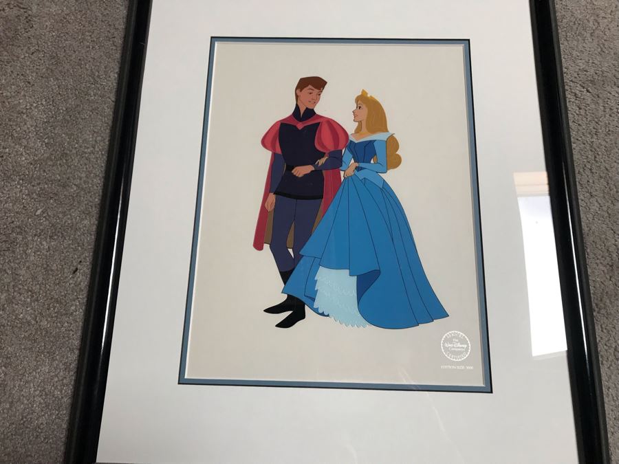 Limited Edition Walt Disney Sericel Phillip And Aurora From Sleeping Beauty Framed Edition Size 5,000 With Certificate Of Authenticity 10 X 13 [Photo 8]