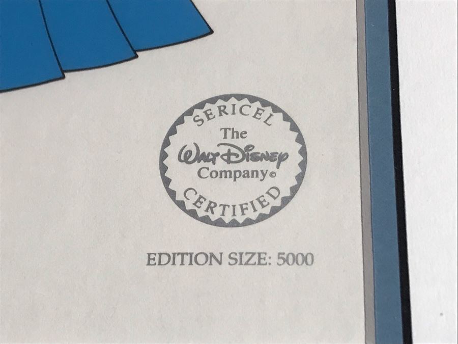 Limited Edition Walt Disney Sericel Phillip And Aurora From Sleeping Beauty Framed Edition Size 5,000 With Certificate Of Authenticity 10 X 13 [Photo 5]