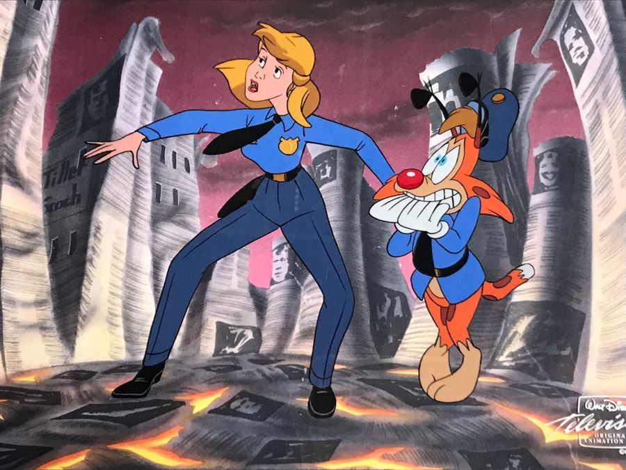 Original Production Cell From Walt Disney's Bonkers Walt Disney Television Episode 'What You Read Is What You Get' Framed Edition Size 5,000 With Certificate Of Authenticity 11.5 X 10 [Photo 4]